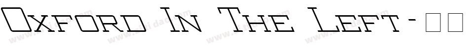 Oxford In The Left字体转换